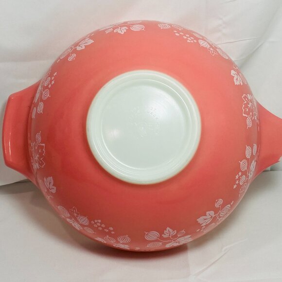VNTG Pyrex Pink Gooseberry #444 Nesting 4-Quart Bowl 1960's Excellent Condition - Picture 8 of 8